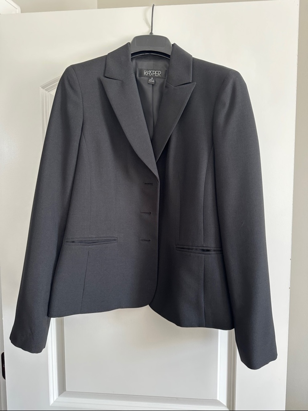 Kasper Black Women's Classic Notch Lapel Blazer